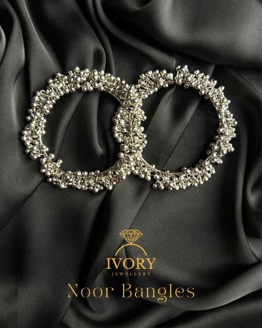 Noor Bangles - Scented Silver